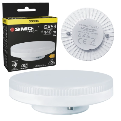 $ ŻARÓWKA GX53 LED SMD LEDline 4W WW 0615